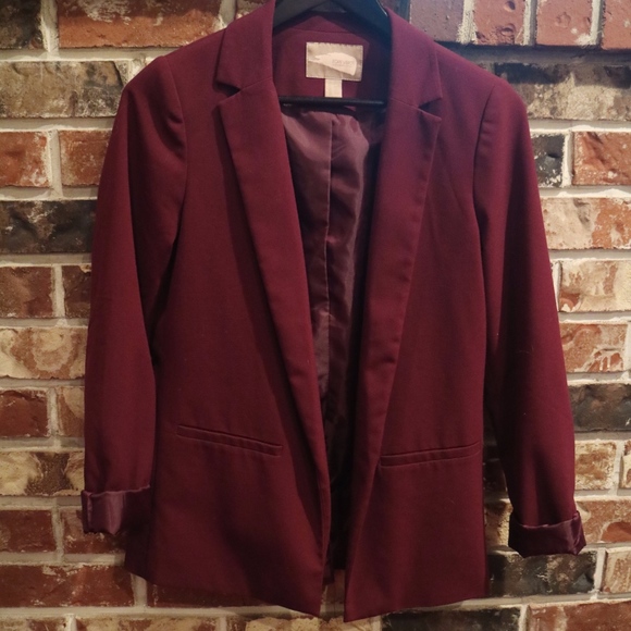 F21 Burgundy Blazer - Picture 1 of 1